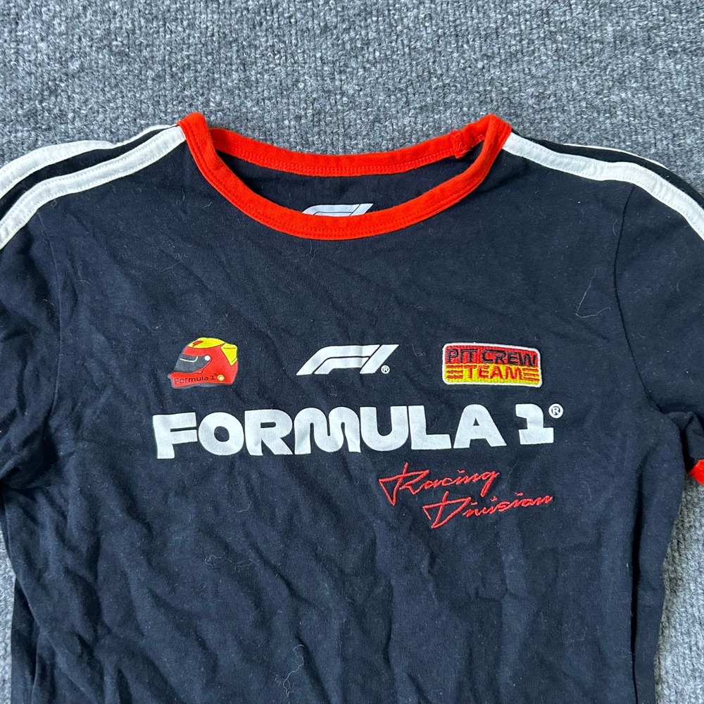 Formula 1 T-Shirt Womens Size XS Black Ringer Racing Division Pit Crew Graphic - Picture 2 of 7